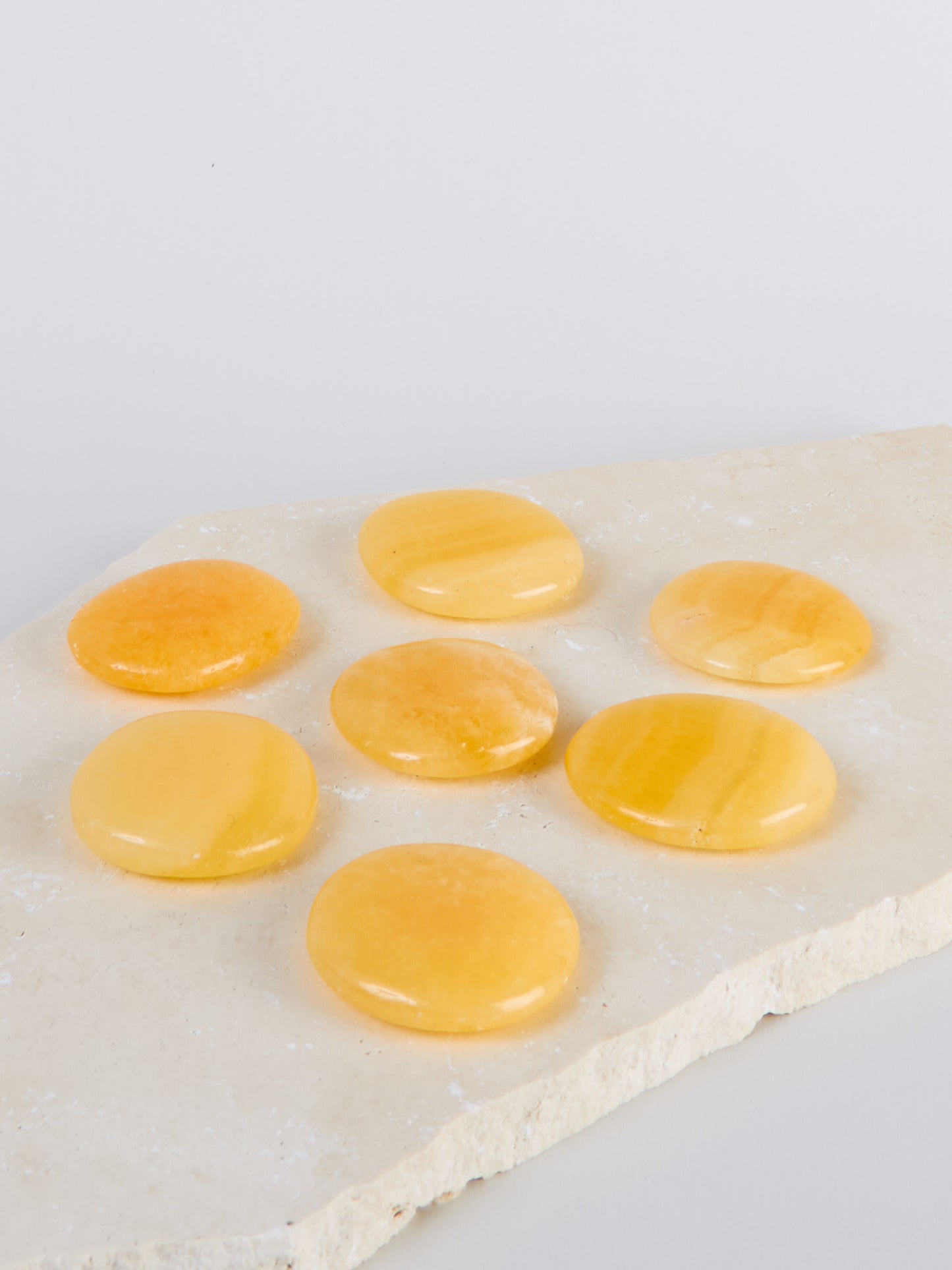 Orangen Calcit Handschmeichler