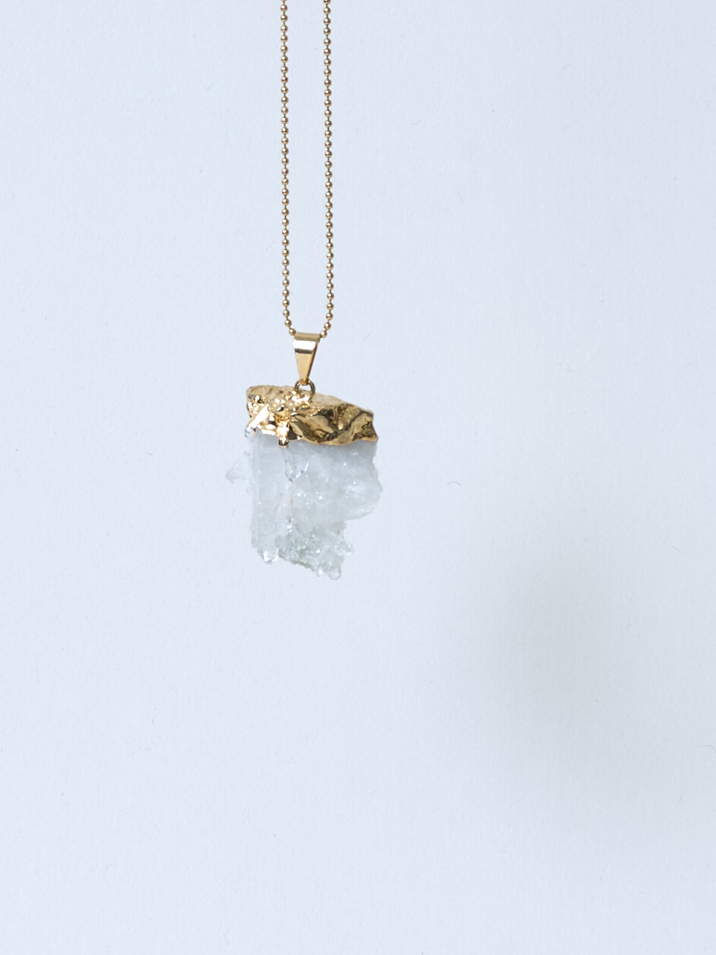 Gold Cluster - vergoldete Bergkristall Halskette