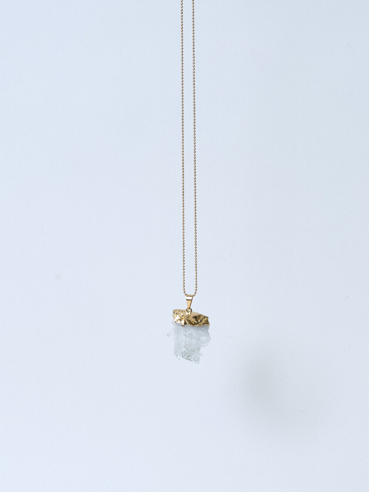 Gold Cluster - vergoldete Bergkristall Halskette