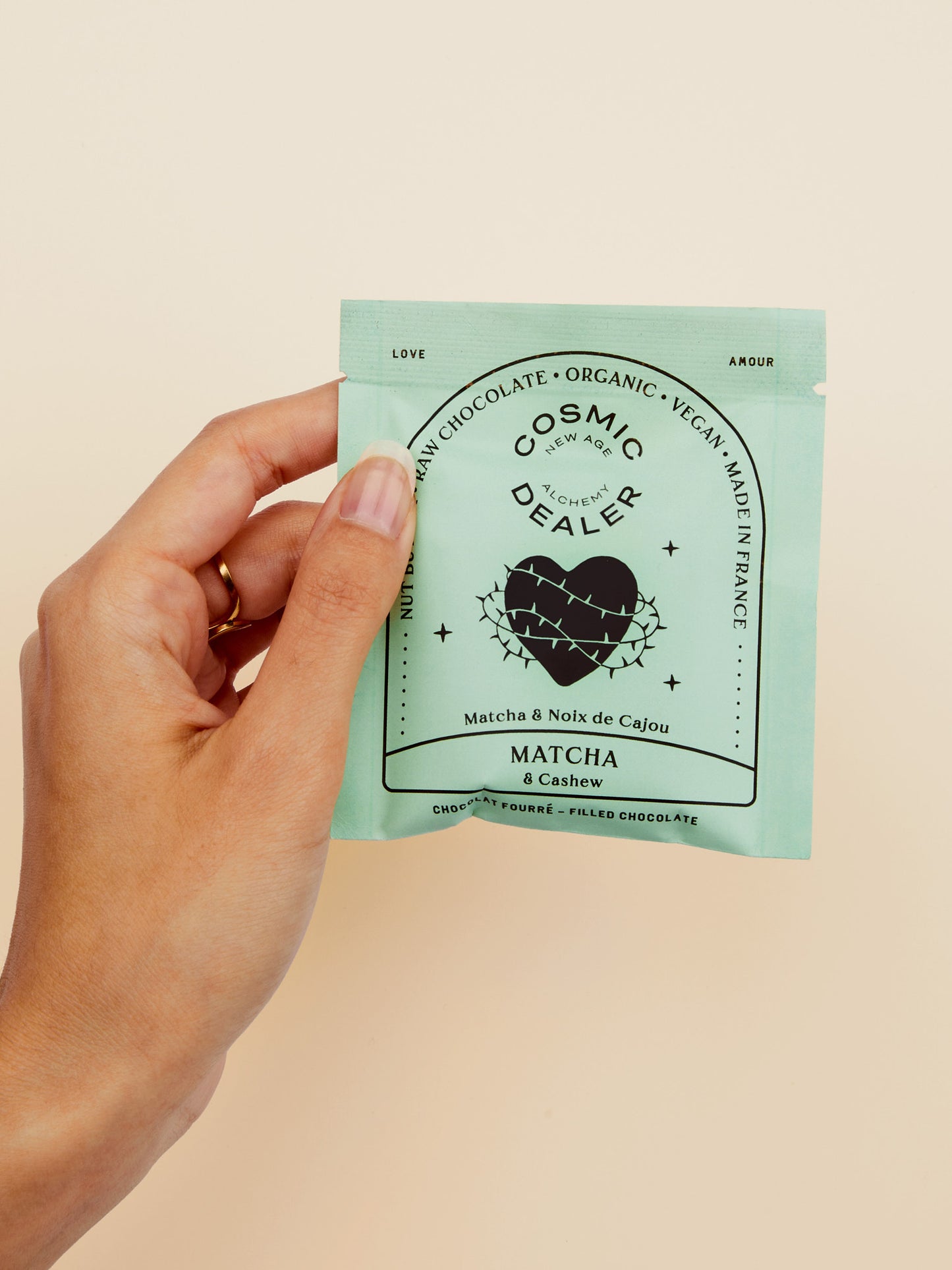 High Vibes raw dark Chocolate Cashew & Matcha