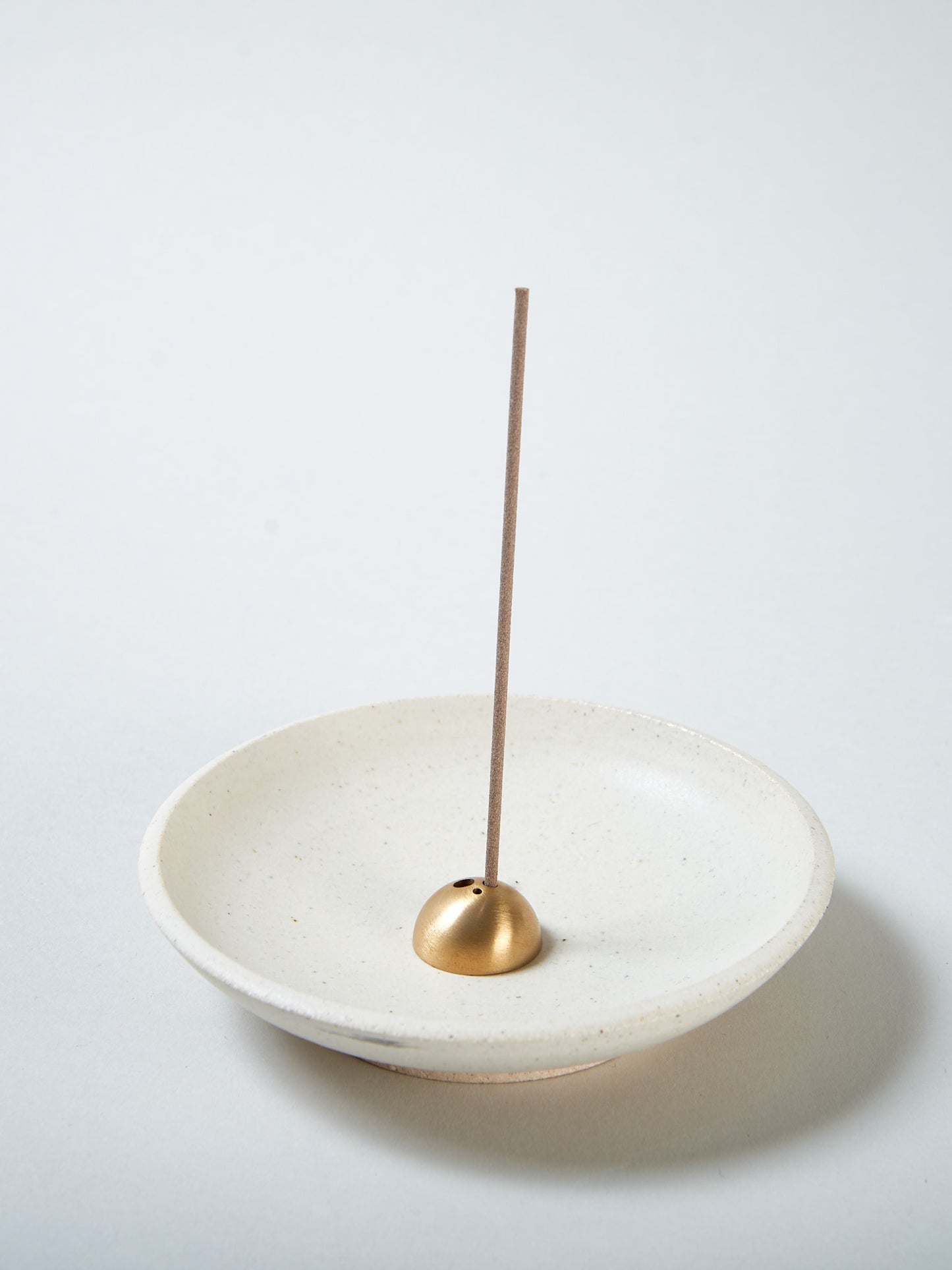 White Onyx Incense Dish & Gold Dome