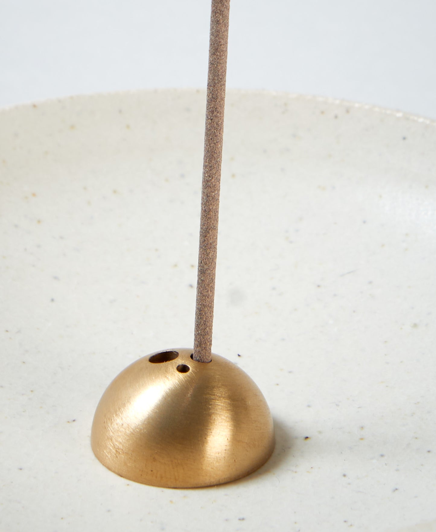 White Onyx Incense Dish & Gold Dome
