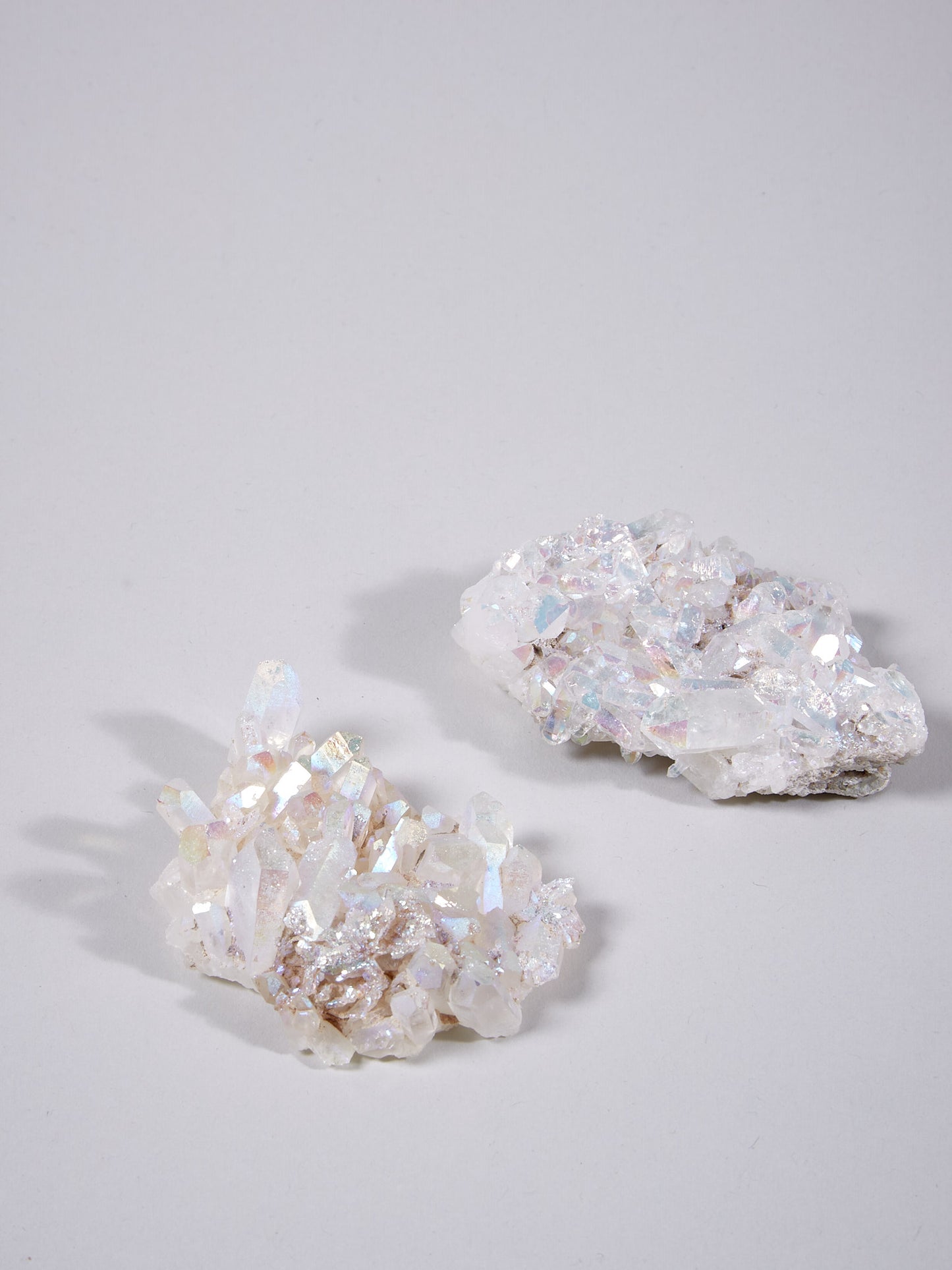 Angel Aura Stufe M Bergkristall mit Silicium bedampft