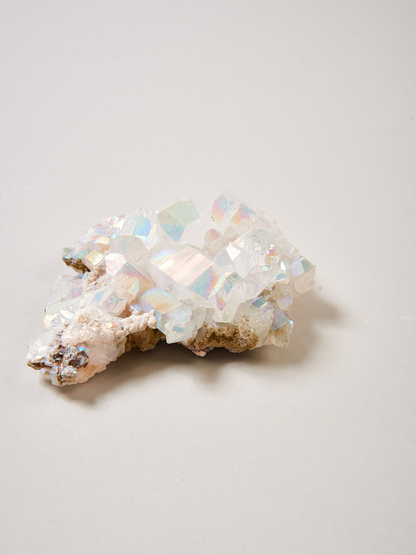 Angel Aura Stufe L Bergkristall mit Silicium bedampft