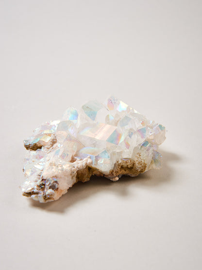 Angel Aura Stufe L Bergkristall mit Silicium bedampft