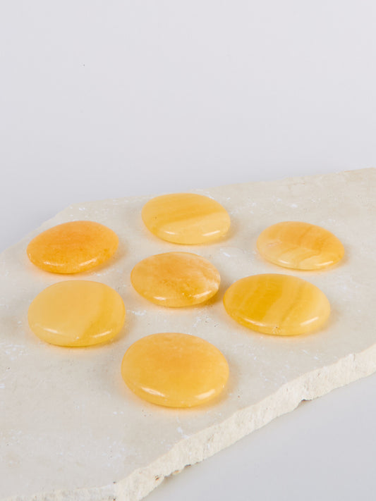 Orangen Calcit Handschmeichler