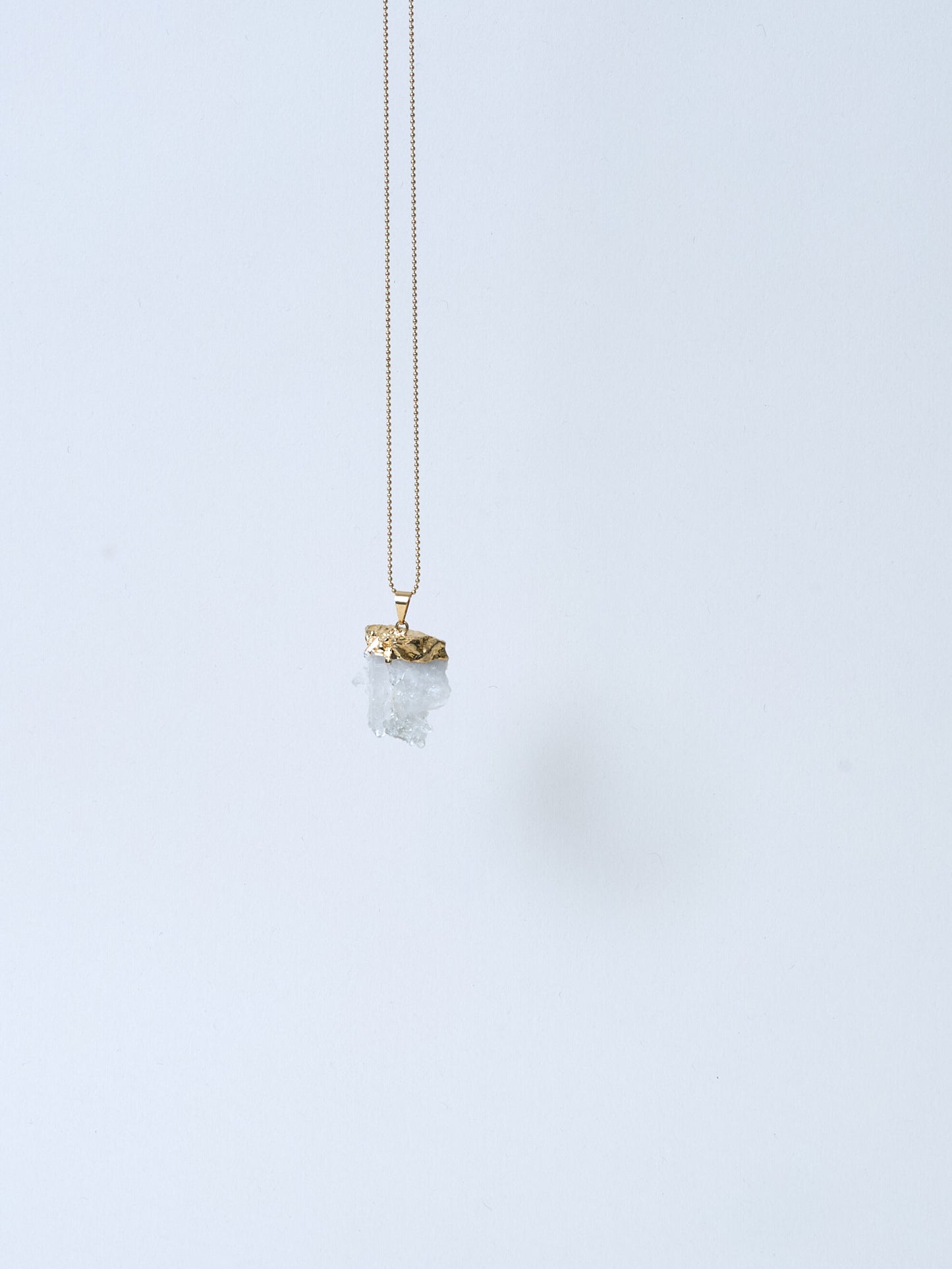 Gold Cluster - vergoldete Bergkristall Halskette