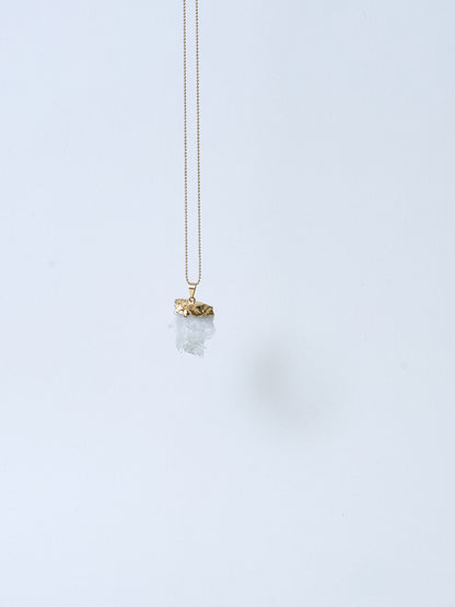 Gold Cluster - vergoldete Bergkristall Halskette