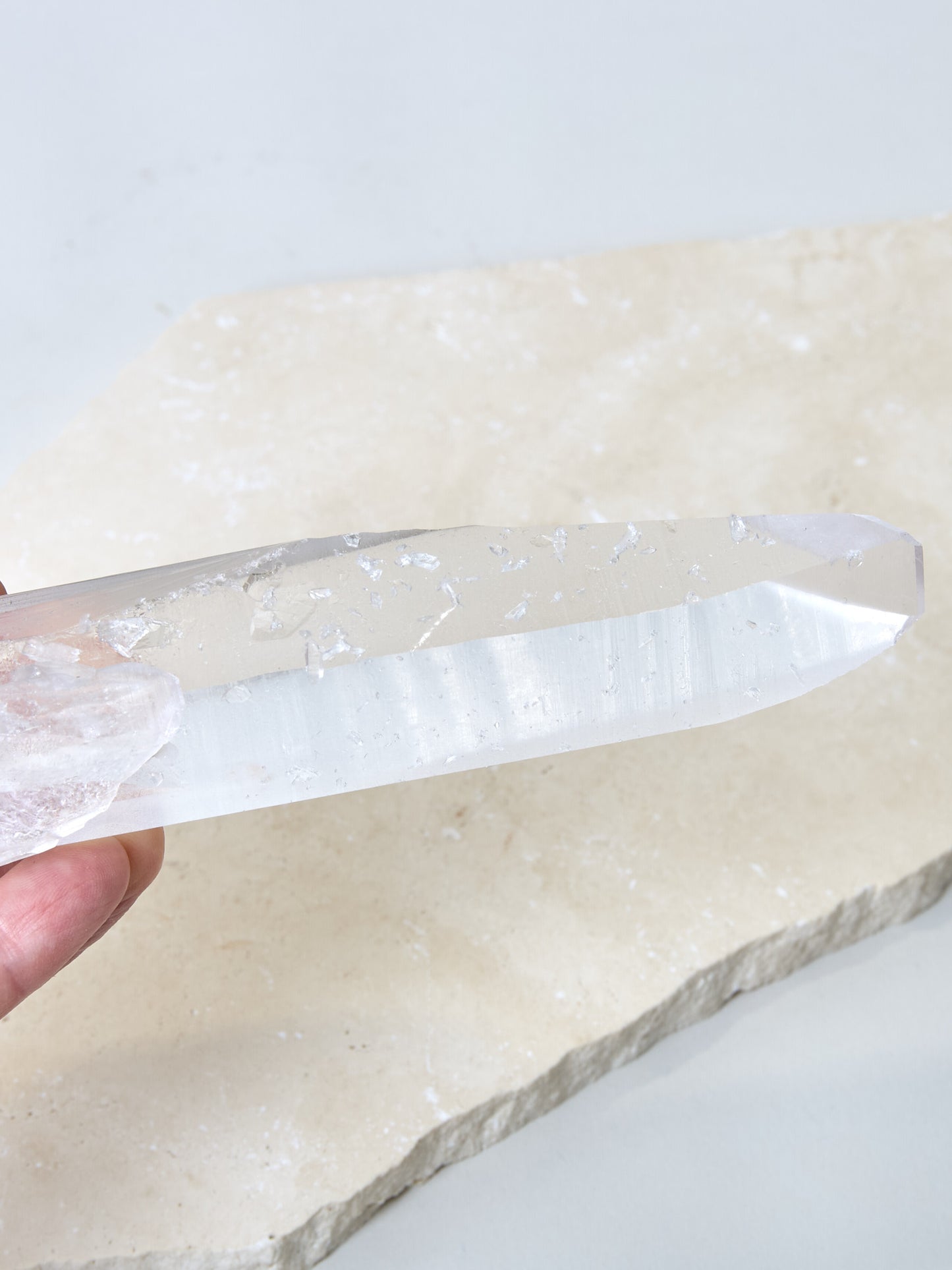 Lemurian Bergkristall-Aggregate Spitze