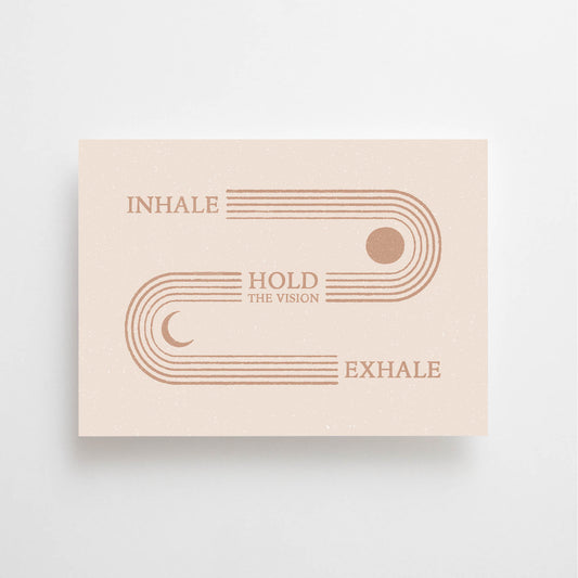 Inhale Exhale Postkarte