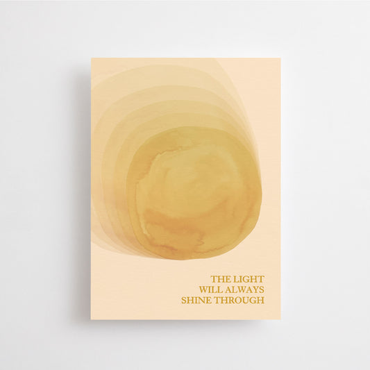 Light shine through Postkarte