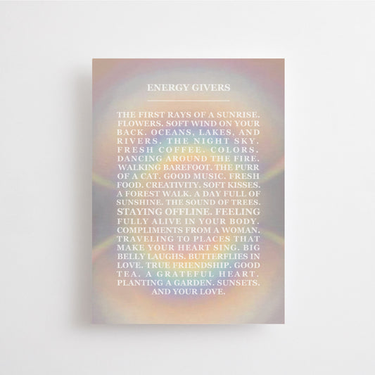 Energy givers Postkarte