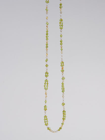 Tantric Necklace Peridot Rutilquarz
