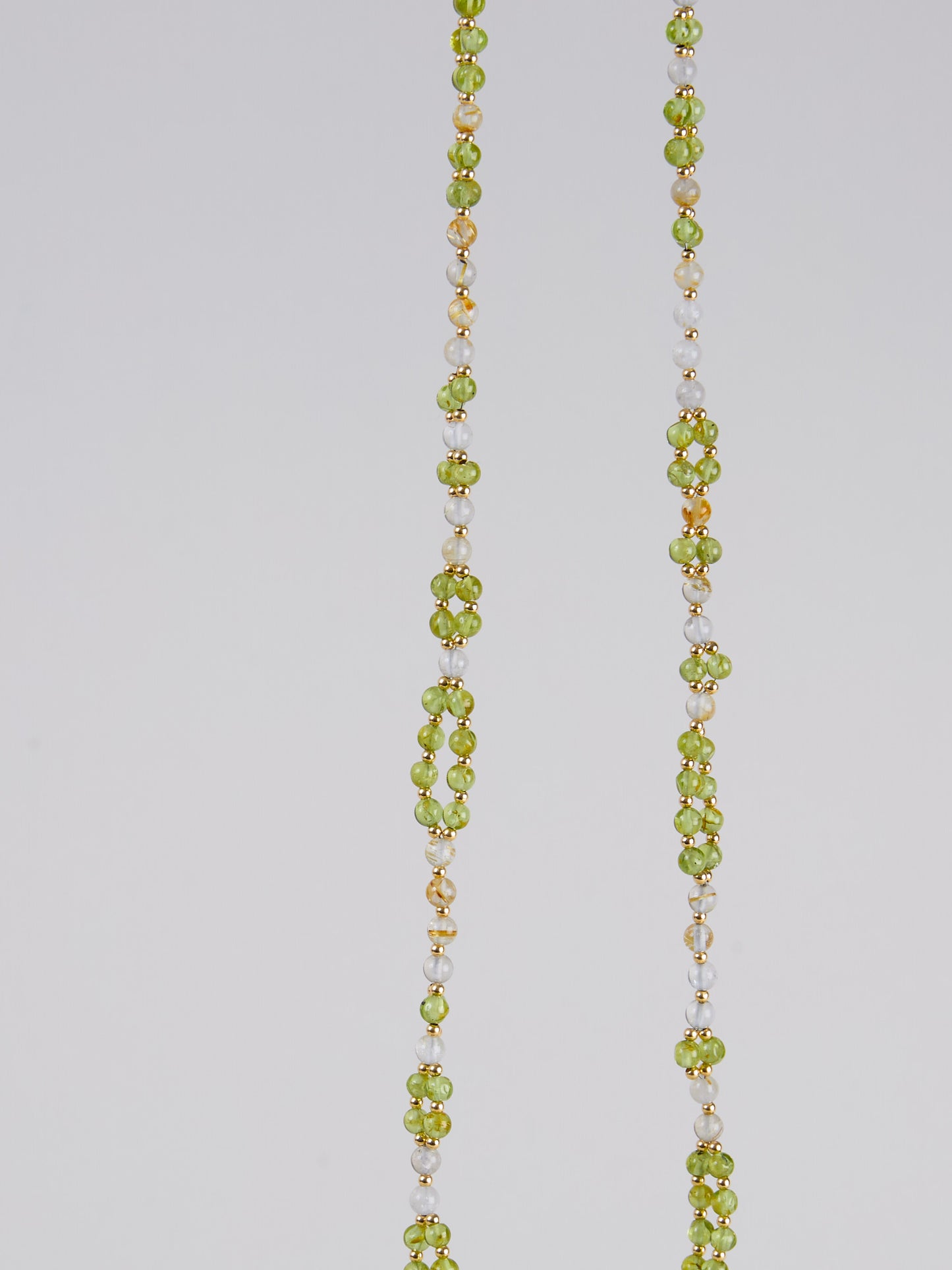 Tantric Necklace Peridot Rutilquarz