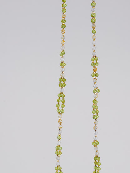 Tantric Necklace Peridot Rutilquarz
