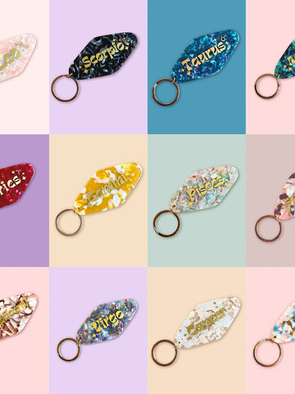 Schlüsselanhänger Gemini (Zwilling) aus Acryl